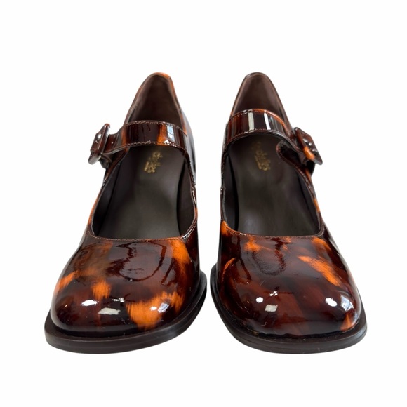 Seychelles Play Pretend Tortoise Brown Patent Mary Jane Pumps Size 8M - Picture 9 of 16